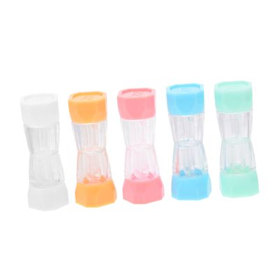 Anneome 5Pcs Portable Lens Case Holder Plastic Storage Case for Contact Lenses, Lenses Organiser Box for Travel Trip Work