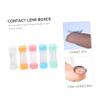 Anneome 5Pcs Portable Lens Case Holder Plastic Storage Case for Contact Lenses, Lenses Organiser Box for Travel Trip Work view 4