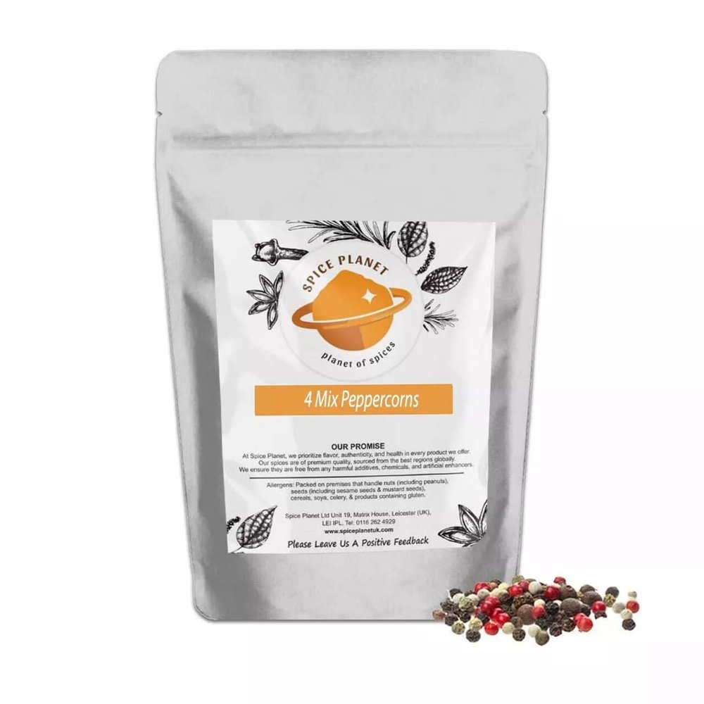 4 Colour Mixed Peppercorns Whole Dried Four Mix (Black | White | Pink | Green) (90g)