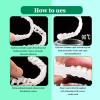Wttfc Clip in Veneers Teeth,2 Pairs Instant Veneers Dentures, Cosmetic Tooth Covering, False Teeth Veneers Top and Bottom, Fake Teeth,Temporary Upper and Lower False Teeth for Men and Women view 4