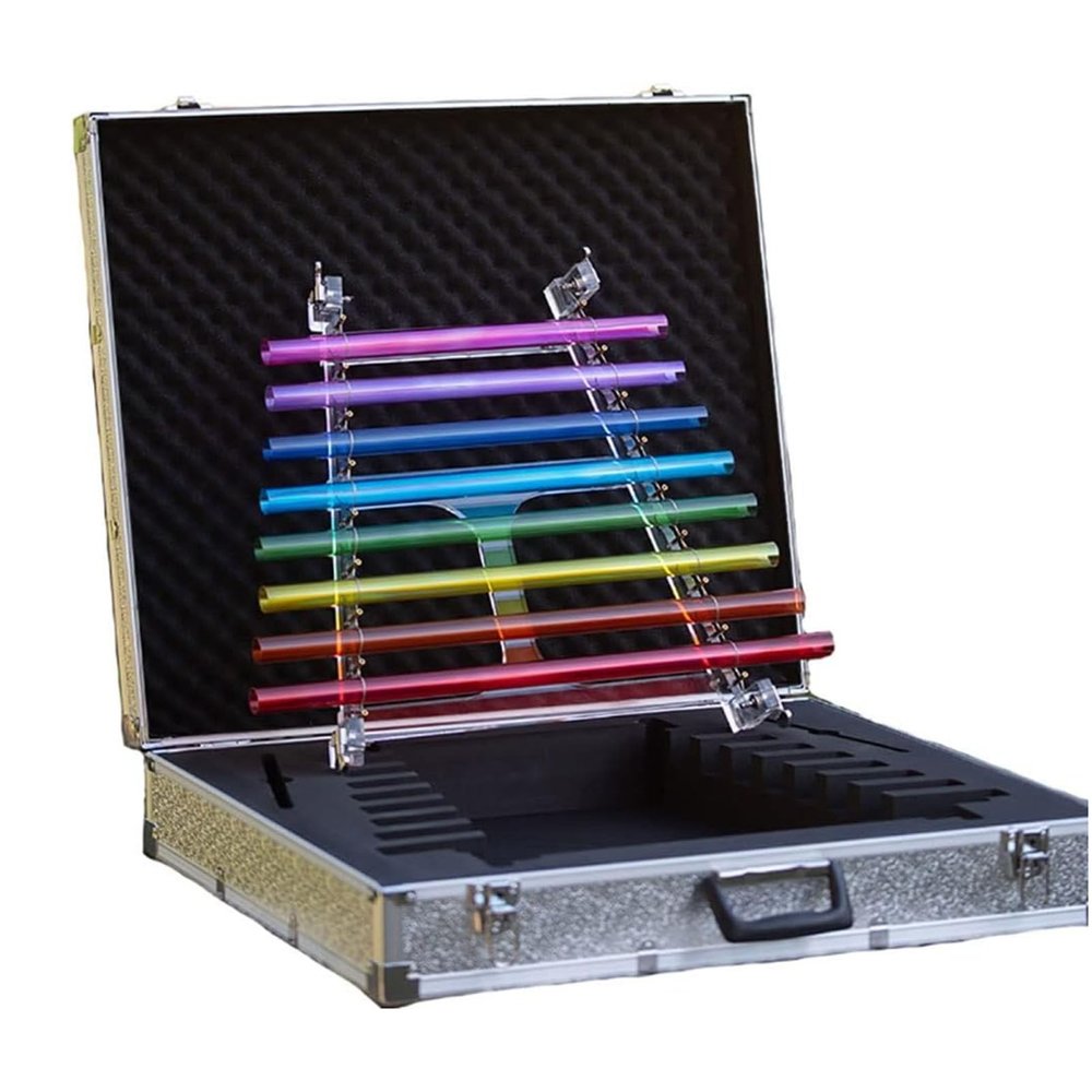 Hydravex 432 Hz/444Hz Sound Therapy Quartz Crystal Singing Harp with 8 notes &Alumina Alloy Box, for Sound Therapy Healing Meditation,444Hz