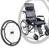 1 Pair of 24inch Wheelchair Rear Wheels, Wheelchair Wheel Replacement, Solid Tire, Manual Wheelchair Accessory, Bearing 12mm(1/2") view 2