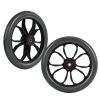 1 Pair 14inch Wheelchair Rear Wheel Replacement, Wheelchair Wheels, Solid Rubber Tires, Bearing 1/2", Manual Wheelchair Rear Wheel Accessory view 1