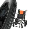 1 Pair 14inch Wheelchair Rear Wheel Replacement, Wheelchair Wheels, Solid Rubber Tires, Bearing 1/2", Manual Wheelchair Rear Wheel Accessory view 2