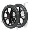 1 Pair 14inch Wheelchair Rear Wheel Replacement, Wheelchair Wheels, Solid Rubber Tires, Bearing 1/2", Manual Wheelchair Rear Wheel Accessory view 4