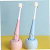 COLLBATH 2pcs Toothbrush Boys and Girls Years Old Boy Girl Tooth Brush Safe Healthy Materials for Oral Health view 3