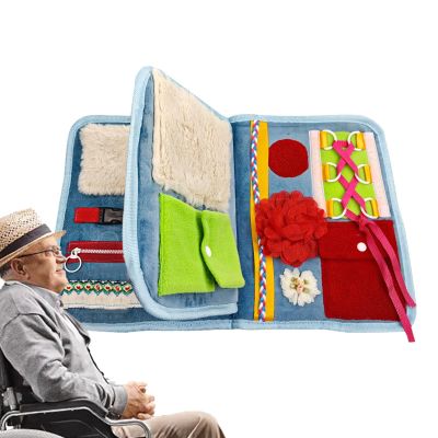 Fidget Blanket for Dementia - Comforting Activity Pad Versatile Fidget Book | Alzheimers Products Blanket | Dementia Fidget Blanket for Adults | Memoryy Decline Elder Training Blanket