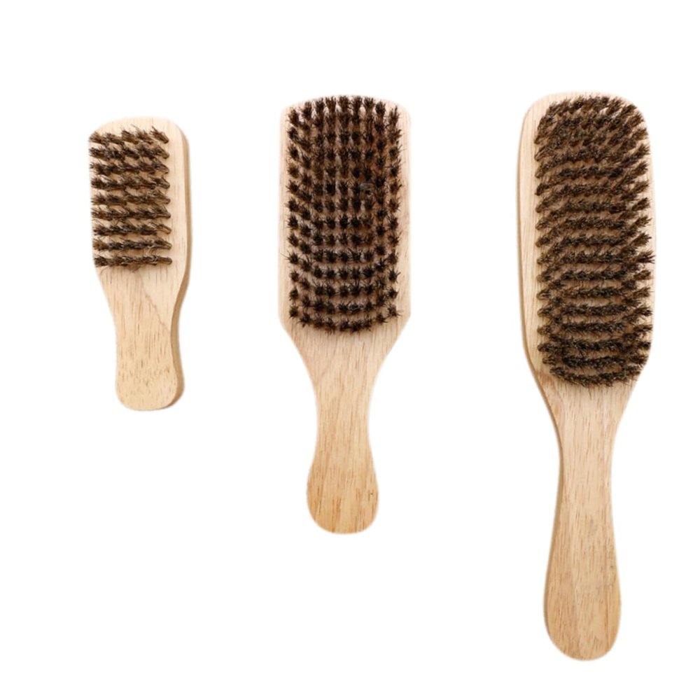 HONMEET 3pcs Double-sided Beard Brush for Men Mustache Grooming Shampoo Brush for Beard Care