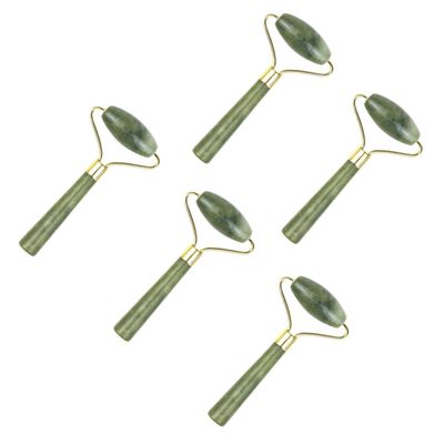 BCOATH 5pcs Natural Jade Eye Massager Beauty Roller Face Rolling Tool Skin Care Tool for Eye Care and Facial Massage