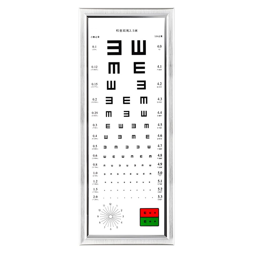 LED Eye Chart Light Box, 2.5M Visual Inspection Light Box, Constant Light Source, Uniform Brightness, 3 Kinds Of Detection Visual Standards, Hanging Installation