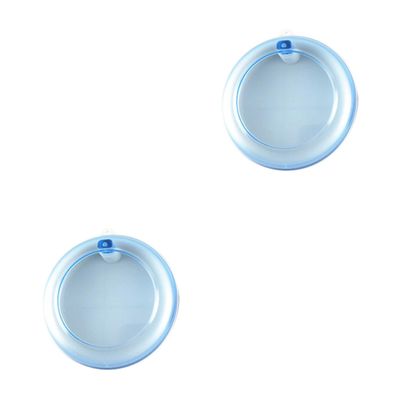Healvian 2pcs Portable Rotating Denture Case Denture Storage Box for Temporary Box Lid for Travel Use