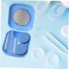 Healvian 9sets Travel Lens Box Contact-Lens Holder for Women Eye Lens Organizer Storage Case Lids Random Color view 2