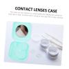 Healvian 9sets Travel Lens Box Contact-Lens Holder for Women Eye Lens Organizer Storage Case Lids Random Color view 3