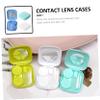 Healvian 9sets Travel Lens Box Contact-Lens Holder for Women Eye Lens Organizer Storage Case Lids Random Color view 4