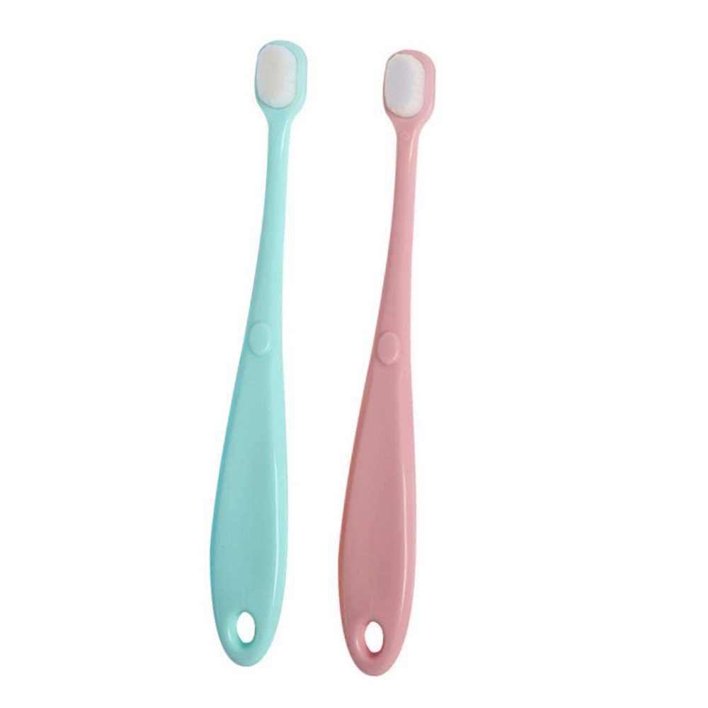 COLLBATH 2pcs Boys and Girls Toothbrush Oral Care Brush Soft Bristles for Toddlers Years Boy Girl Shower Use Handle