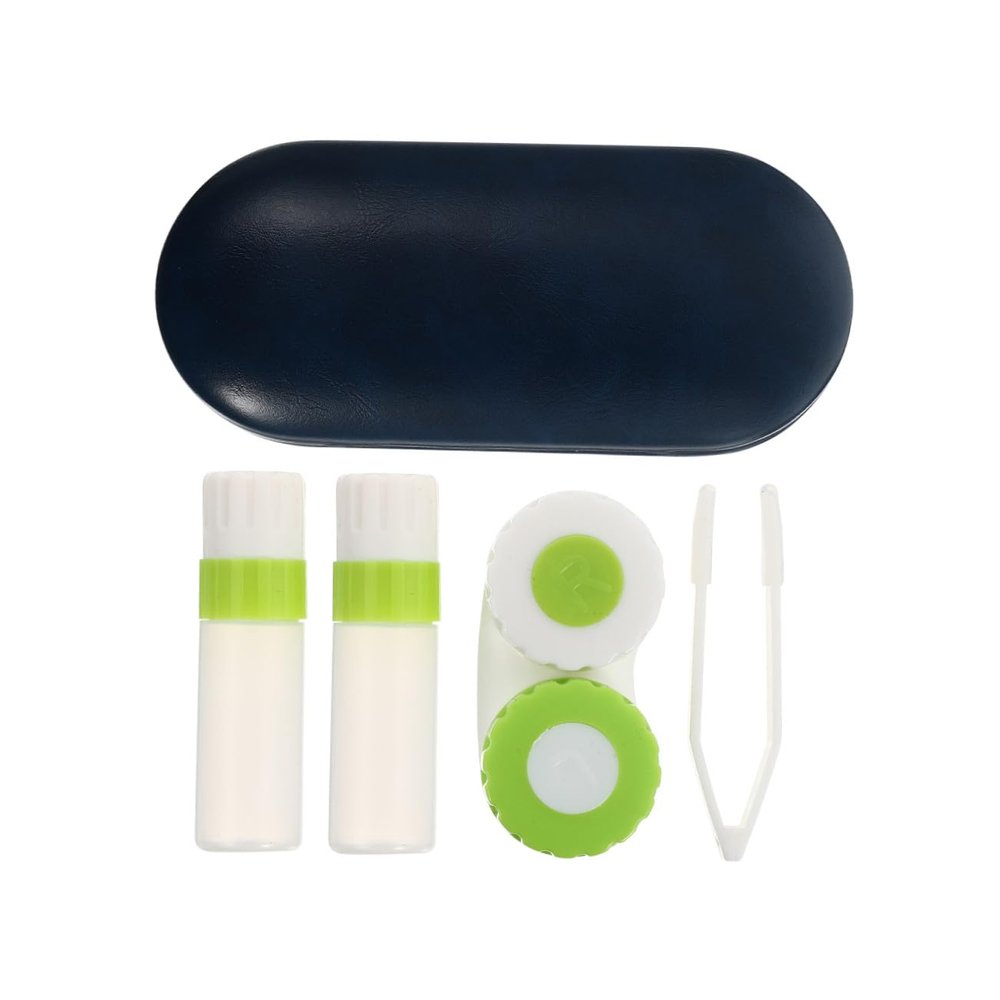 COLLBATH Creative Glasses Storage Case Hard Shell Eyeglass Box Blue Storage Box for Glasses and Lenses for Daily Use and Travel