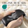 100% Mulberry Silk Sleep Mask Eye Mask for Women Man with Adjustable Band,Reduces Wrinkles, for Side Sleeper Blackout Sleep Mask for Travel Rest and Office Large Size (Black) view 2