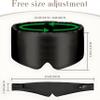 100% Mulberry Silk Sleep Mask Eye Mask for Women Man with Adjustable Band,Reduces Wrinkles, for Side Sleeper Blackout Sleep Mask for Travel Rest and Office Large Size (Black) view 4