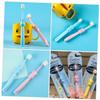 COLLBATH 3pcs Manual Boys and Girls Toothbrush Set with Extra Soft Bristles for Deep Cleaning and Gentle Oral Care, Cartoon Elephant Shape Design Suitable for Children Aged 2-8 Years view 2