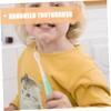 Healvian Childrens Manual Toothbrush Soft Bristles with Storage Bucket, Panda Cartoon Design, Supple Tooth Care Tool for Ages 2-12, Kids Mouth and Teeth Cleaner, Green Color for Daily view 3