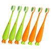 HAPINARY 6pcs Soft Bristle Boy Girl's Toothbrush Bulk Carrot Shaped Brush Boys and Girls Oral Care view 1
