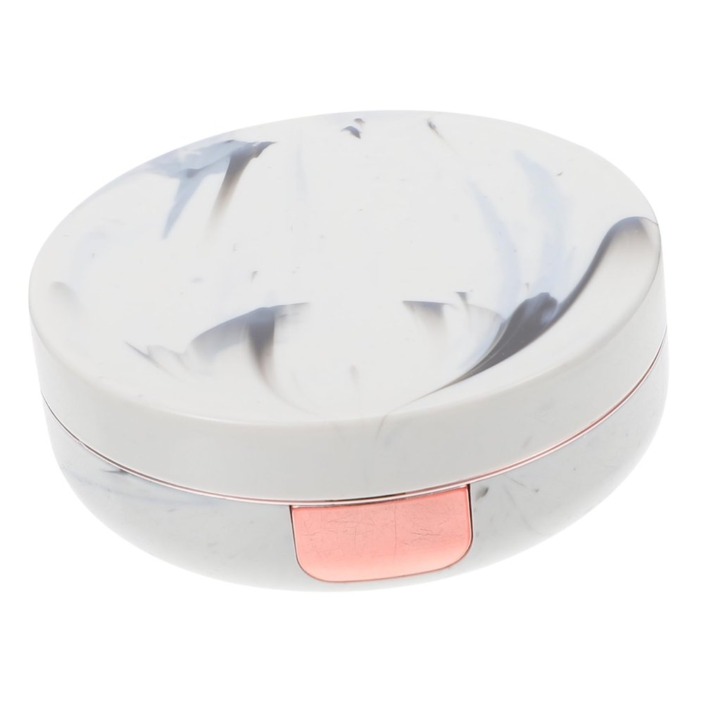Anneome Marble Pattern Contact Lens Box Portable Plastic Case for Lenses Stylish Storage for Daily Use Dual Compartment Design for Easy Organization