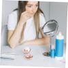Anneome Marble Pattern Contact Lens Box Portable Plastic Case for Lenses Stylish Storage for Daily Use Dual Compartment Design for Easy Organization view 3