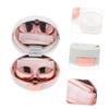 Anneome Marble Pattern Contact Lens Box Portable Plastic Case for Lenses Stylish Storage for Daily Use Dual Compartment Design for Easy Organization view 4