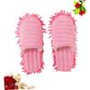 Healvian 2pairs Furry Stripes Floor Cleaning Mop Slippers Detachable Microfiber Bottom for Easy Cleaning Effortless Dust Pickup Without Bending over view 2