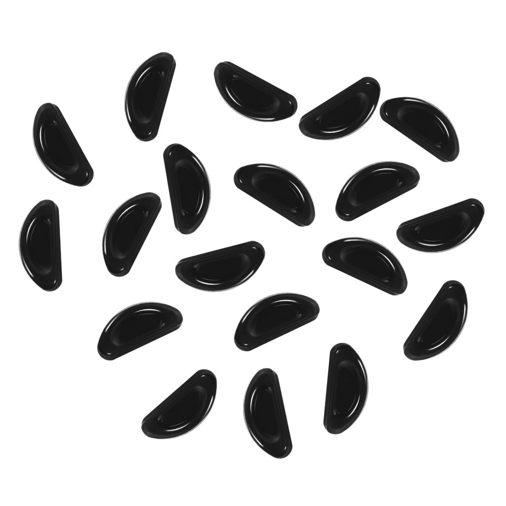 Anneome 10pairs Non-Slipping Eyeglass Nose Pads Glasses Nose Patch d Shape Silicone Pad for Glasses Reading Accessory