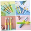 COLLBATH 4pcs Childrens Cartoon Bristle Toothbrush Set Soft Bristles Kids Tooth Cleaning Tool Ages 2-10 Baby Toothbrush Animal Design for Daily Oral Care view 2