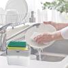 Dish for Kitchen, Plastic Labor Saving Push Down Dish for Hand Washing Kitchen Sink (Gray) view 4