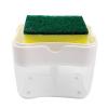 Dish for Kitchen, Plastic Labor Saving Push Down Dish for Hand Washing Kitchen Sink (White) view 1