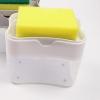 Dish for Kitchen, Plastic Labor Saving Push Down Dish for Hand Washing Kitchen Sink (White) view 3