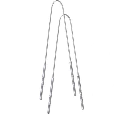 Abdul of Sialkot Tongue Cleaner for Hygiene,100% Stainless Steel for Oral CareTongue Scraper with Travel Case,Bad Breath Treatment Tongue Scraper for Adults (Pack of 2 Sliver)