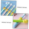 Anneome 4pcs Soft Bristle Kids Toothbrush Set with Cartoon Animal Design for Ages 2-10, Multi-Color Childrens Oral Hygiene Tool view 4