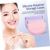 Healvian 4pcs Retainer Container Case Slim Case Cleaning Retainer Holder Holder view 2