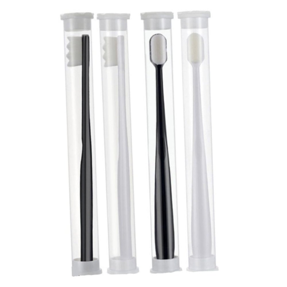 HAPINARY Soft Micro-Nano Bristle Toothbrush Set 4pcs, Ultra-Soft Flat Wavy Head Design, Household Oral Care for Sensitive Gums and Adults