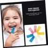 HAPINARY 12pcs Boy Girl Finger Brush Boys and Girls Oral Care Tool Soft Silicone Single Tuft Toothbrush Travel-Sized Brush for Toddlers view 3