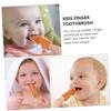 COLLBATH Silicone Finger Toothbrush for Boys and Girls Oral Cleaning Brush Teething Brush Oral Massager Toothbrush view 2