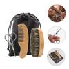 HONMEET Complete Beard Care Kit Shave Brush Trimmer Scissors Comb Styling Tools for Men's Grooming view 4