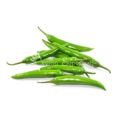 Ceylon Supermart Fresh Green Chillies | Approximate Weight 100g