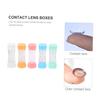 KOMBIUDA 5pcs Portable Lens Case Set Mixed Colors, Plastic Storage Box for Contact Lenses, Lens Holder Organizer for Travel and Daily Use view 4