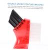 Anneome Portable Denture Brush 4Pcs Moderately Stiff Bristles Convenient for Daily Use Home Mini Brush Practical Denture Cleaning for Personal Oral Care view 4