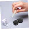 KOMBIUDA 14pcs Flip-top Plastic Eye Box Case Set, Press-Button Double Compartments Contact Organizer with Lid for Travel and Daily Storage view 2