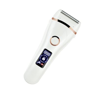 WOONEKY Waterproof USB Rechargeable Ladies Hair and Electric Hair Trimmer for Women with LCD Display, Portable Bikini Trimmer Suitable for Wet and Dry Use