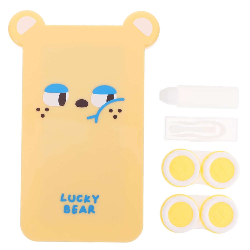 BCOATH Sturdy Material Lens Storage Box Compact for Travel Outdoor Activities Leakproof Contact Case