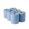 Centrefeed Blue/White Paper Towel Rolls, Embossed Pattern, 6 Pack (Blue, Pack of 6) view 1