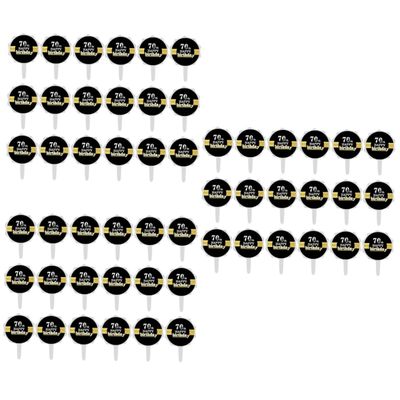 PRETYZOOM 54pcs Birthday Cake Toppers Creative Cupcake Picks Birthday Cake Decoration Party Supplies for Flower Theme Celebrations