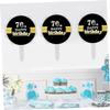 PRETYZOOM 54pcs Birthday Cake Toppers Creative Cupcake Picks Birthday Cake Decoration Party Supplies for Flower Theme Celebrations view 2